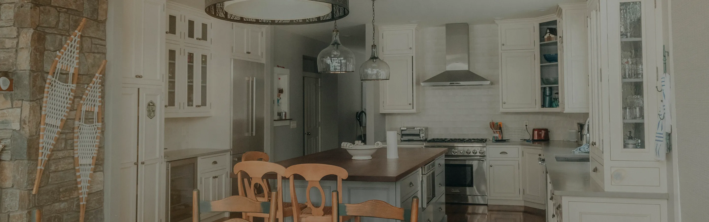 Bright kitchen leading to a cozy bedroom